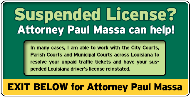 Caddo Parish, Louisiana License Restoration Lawyer Paul Massa